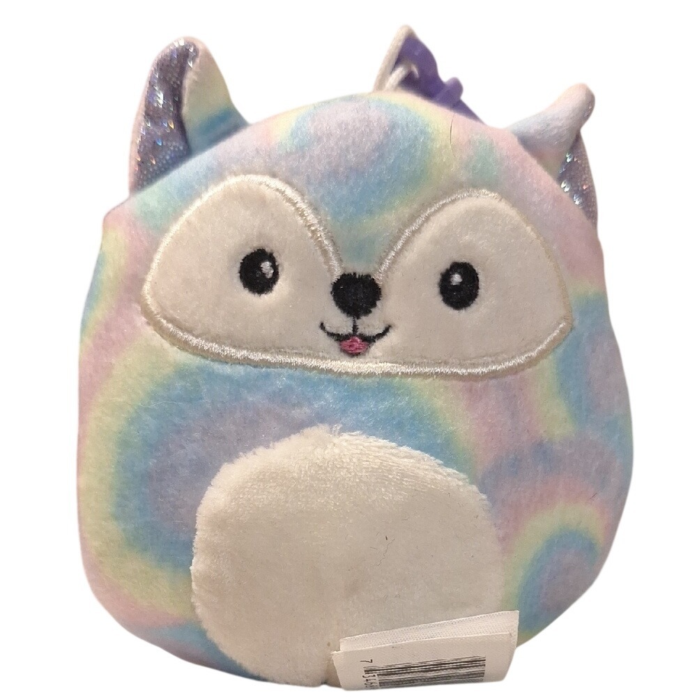 Squishmallows‎ Tiedye "Felexine" Fox Plush Keychain